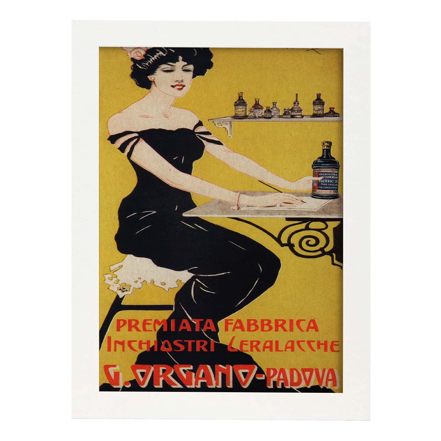 Poster vintage. Anuncio vintage italiano de G. Organo - Padova.-Artwork-Nacnic-A4-Marco Blanco-Nacnic Estudio SL