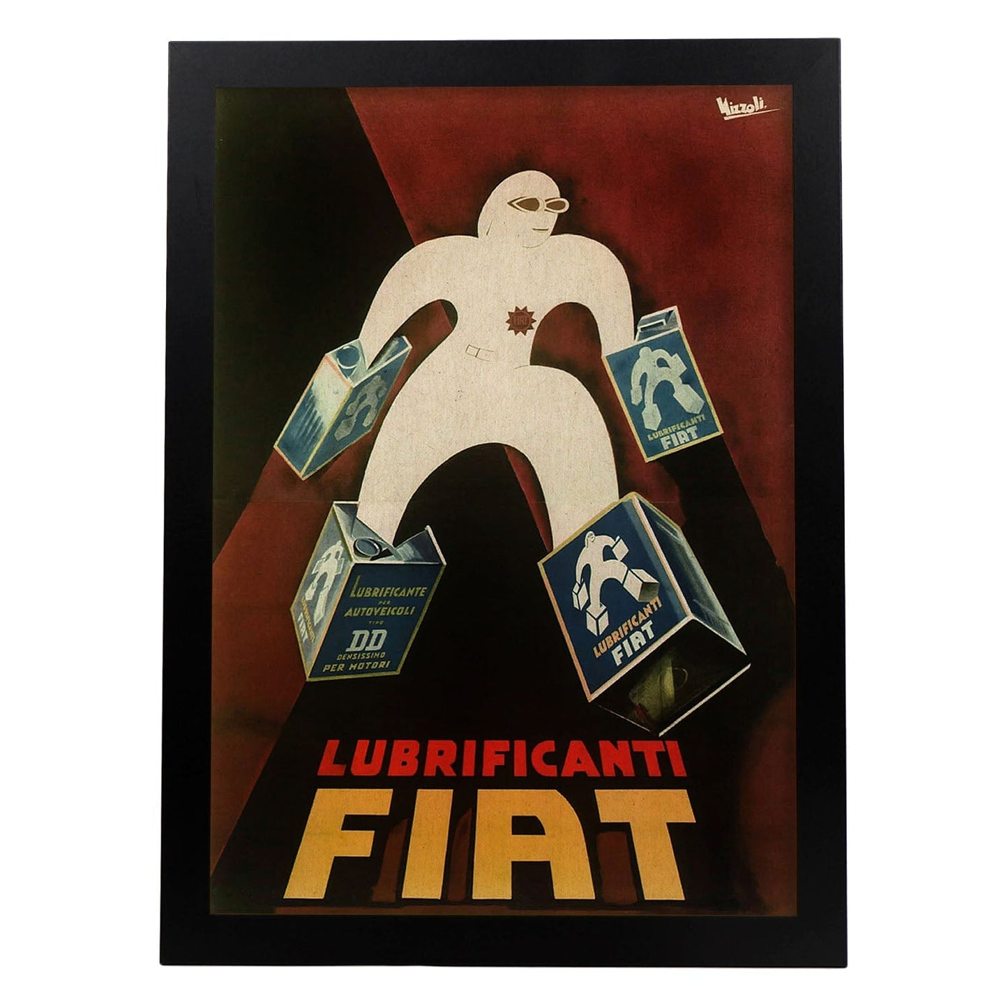Poster vintage. Anuncio vintage italiano de lubricante Fiat.-Artwork-Nacnic-A3-Marco Negro-Nacnic Estudio SL
