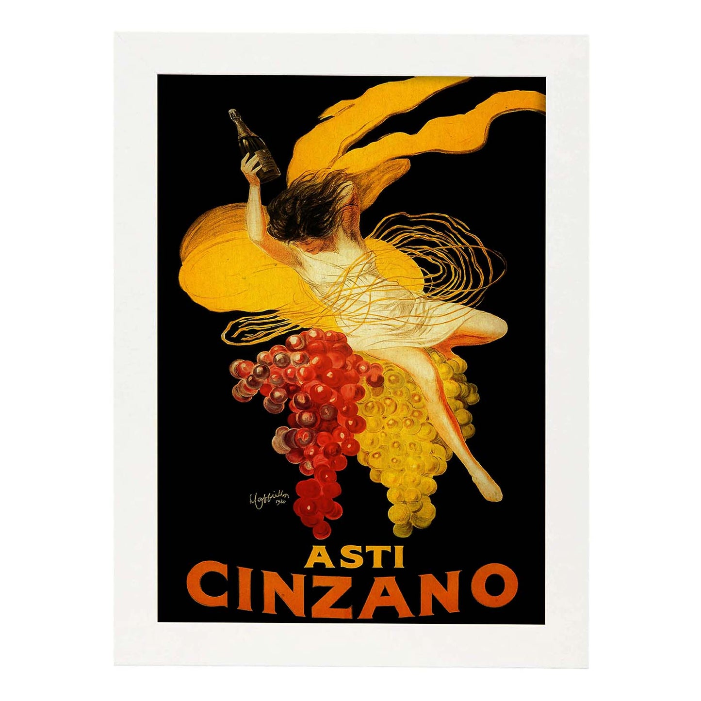 Poster vintage. Anuncio vintage italiano de vino Cinzano de 1910.-Artwork-Nacnic-A3-Marco Blanco-Nacnic Estudio SL
