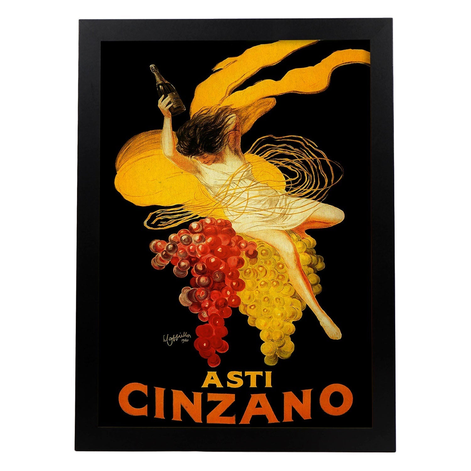 Poster vintage. Anuncio vintage italiano de vino Cinzano de 1910.-Artwork-Nacnic-A3-Marco Negro-Nacnic Estudio SL