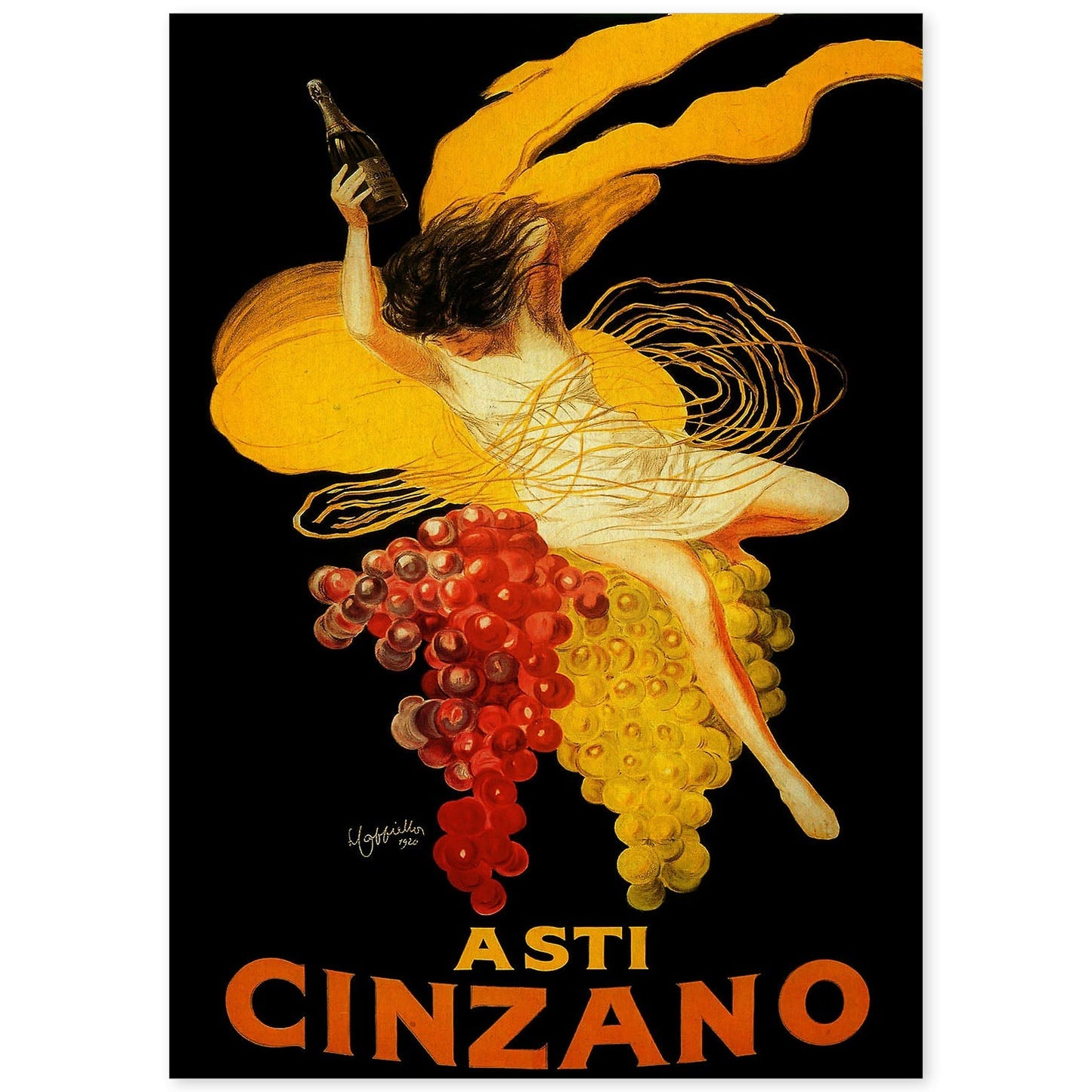 Poster vintage. Anuncio vintage italiano de vino Cinzano de 1910.-Artwork-Nacnic-A4-Sin marco-Nacnic Estudio SL