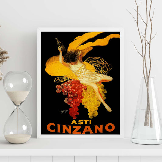 Poster vintage. Anuncio vintage italiano de vino Cinzano de 1910.-Artwork-Nacnic-Nacnic Estudio SL