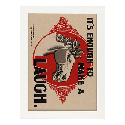 Poster vintage. Anuncio vintage Its enough to make a laugh.-Artwork-Nacnic-A4-Marco Blanco-Nacnic Estudio SL