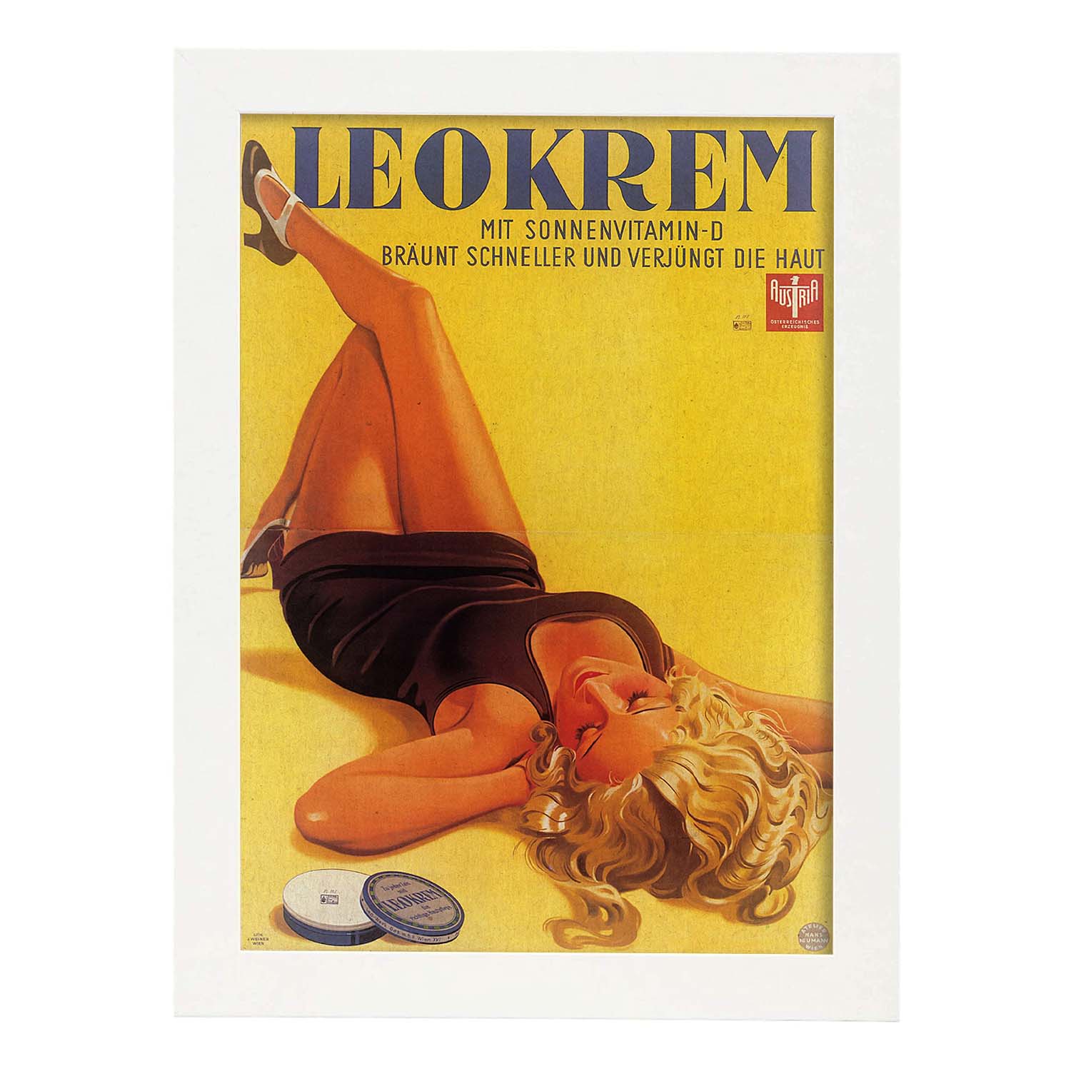 Poster vintage. Anuncio vintage Leokrem Austria 1934..-Artwork-Nacnic-A4-Marco Blanco-Nacnic Estudio SL