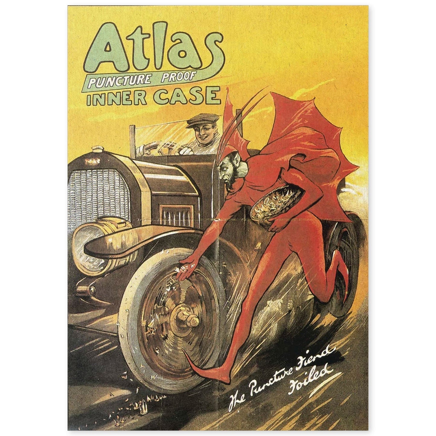 Poster vintage. Anuncio vintage ruedas Atlas de 1900.-Artwork-Nacnic-A4-Sin marco-Nacnic Estudio SL