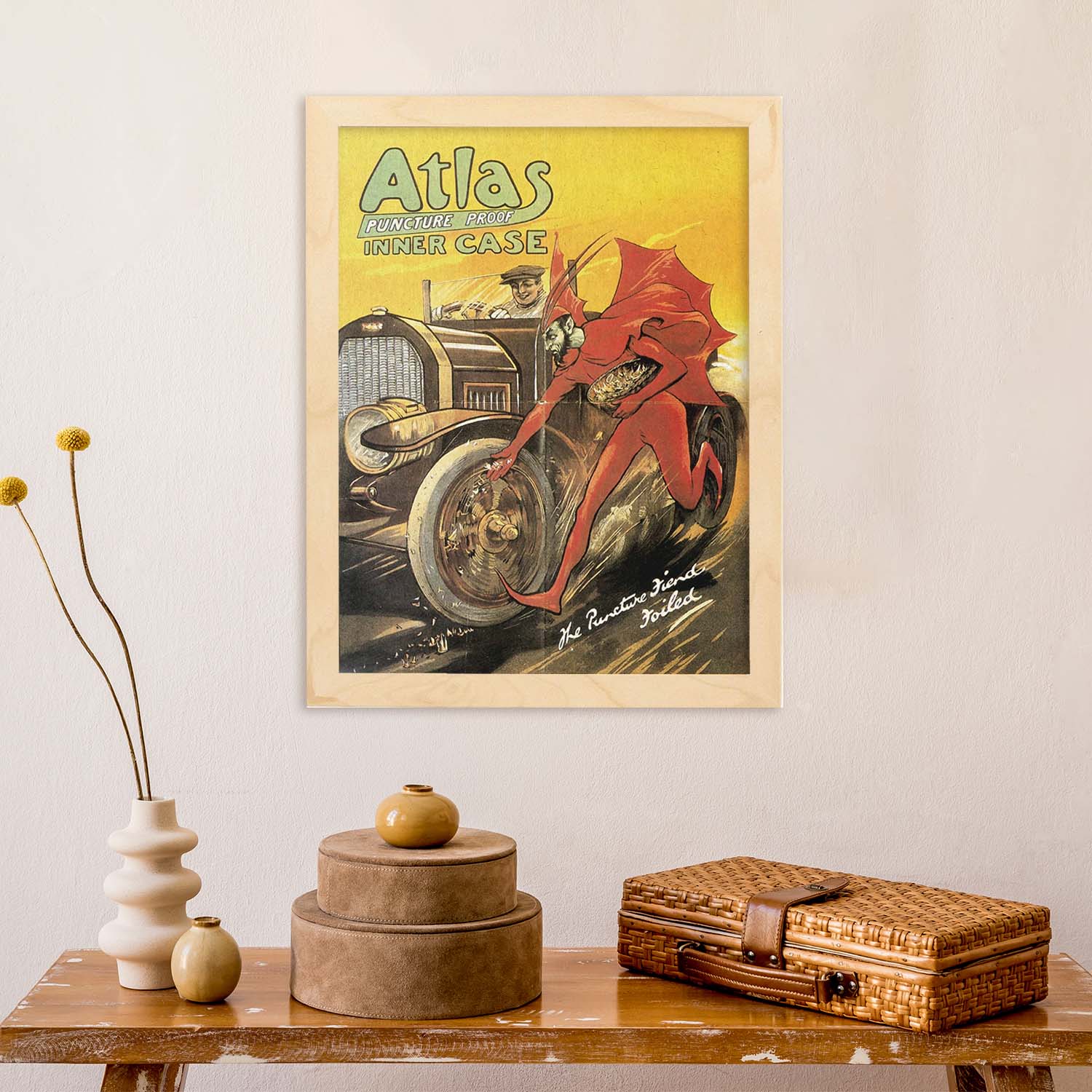 Poster vintage. Anuncio vintage ruedas Atlas de 1900.-Artwork-Nacnic-Nacnic Estudio SL