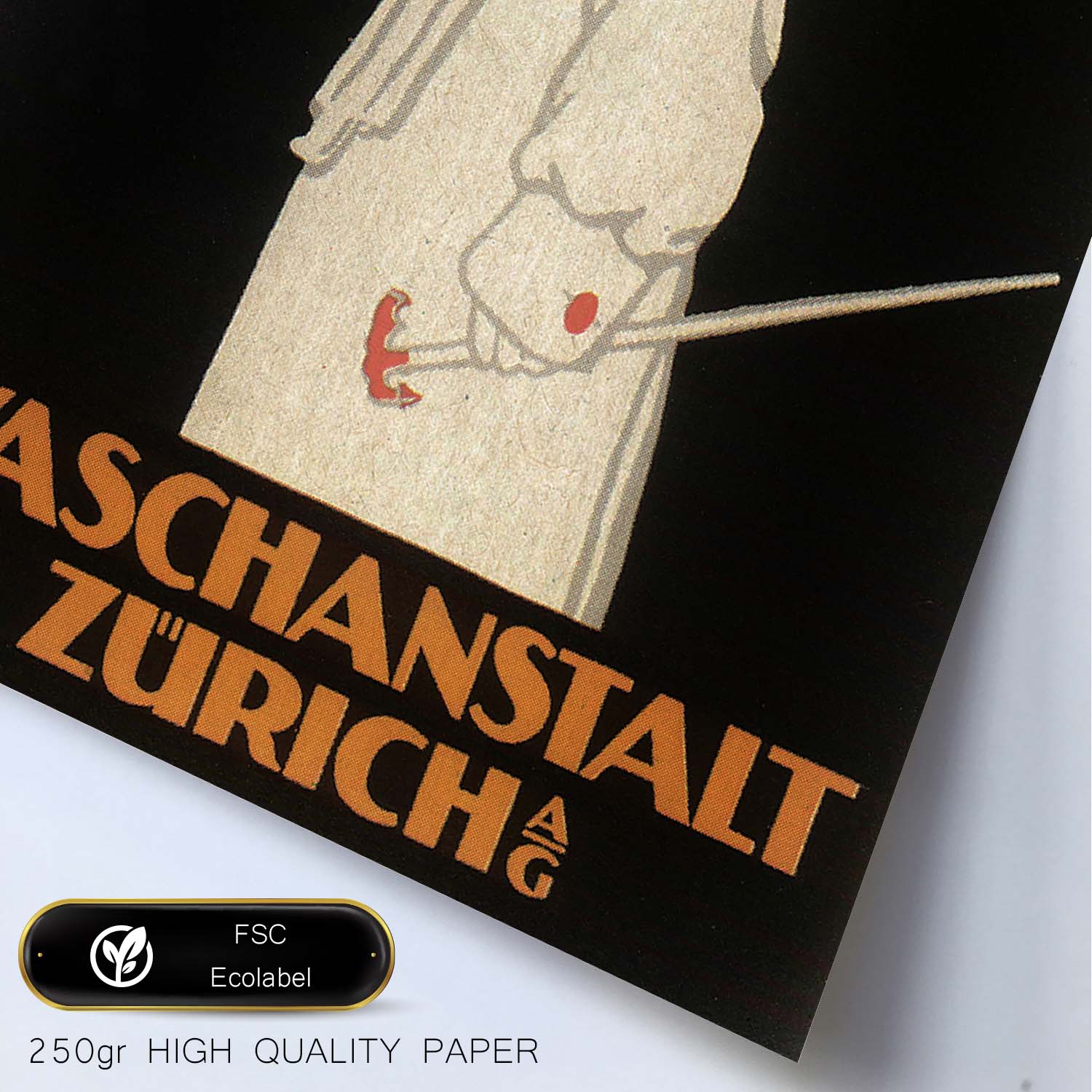Poster vintage. Anuncio vintage Waschanstalt Zurich de 1905.-Artwork-Nacnic-Nacnic Estudio SL