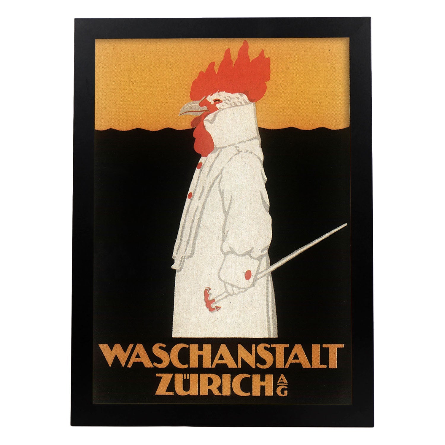 Poster vintage. Anuncio vintage Waschanstalt Zurich de 1905.-Artwork-Nacnic-A4-Marco Negro-Nacnic Estudio SL