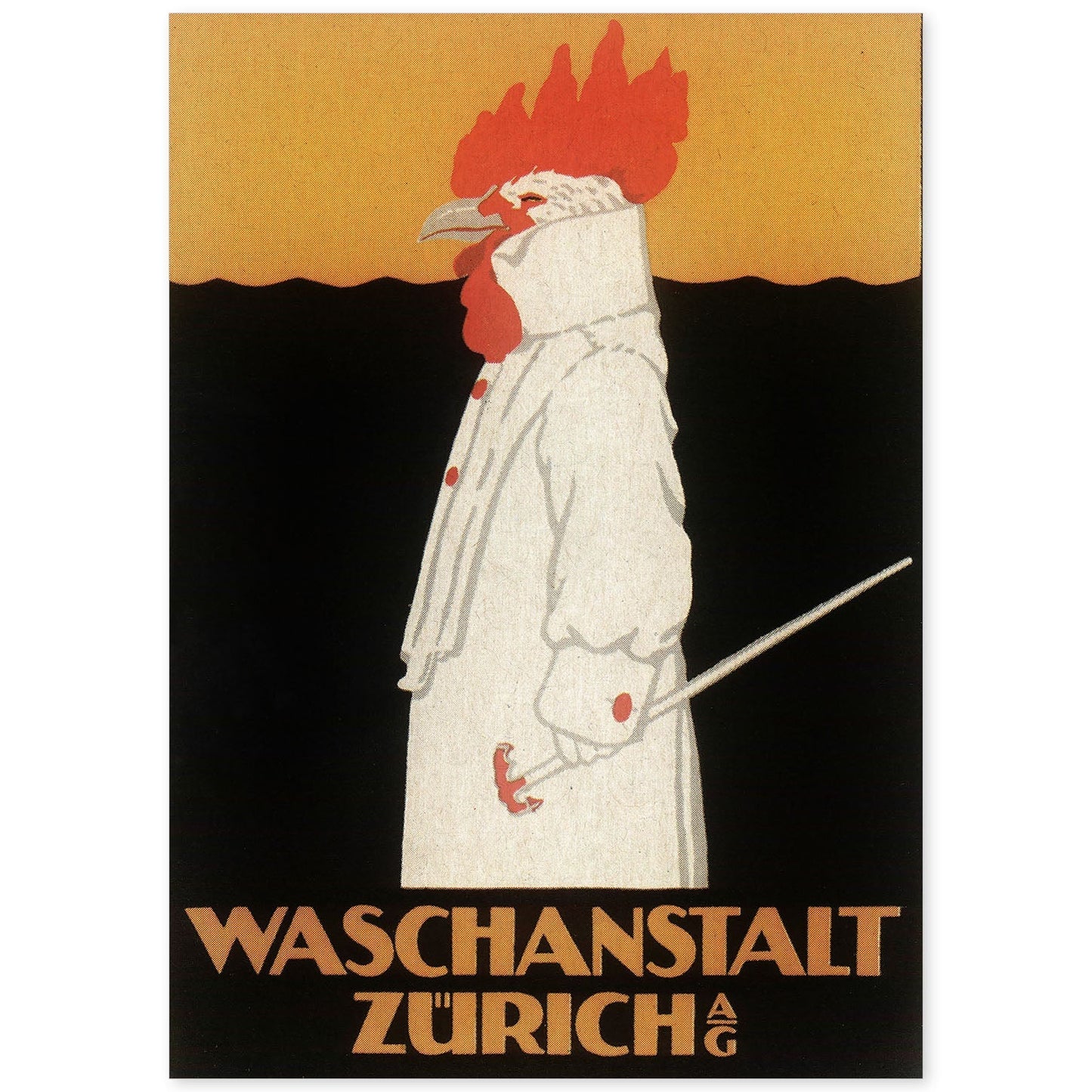 Poster vintage. Anuncio vintage Waschanstalt Zurich de 1905.-Artwork-Nacnic-A4-Sin marco-Nacnic Estudio SL