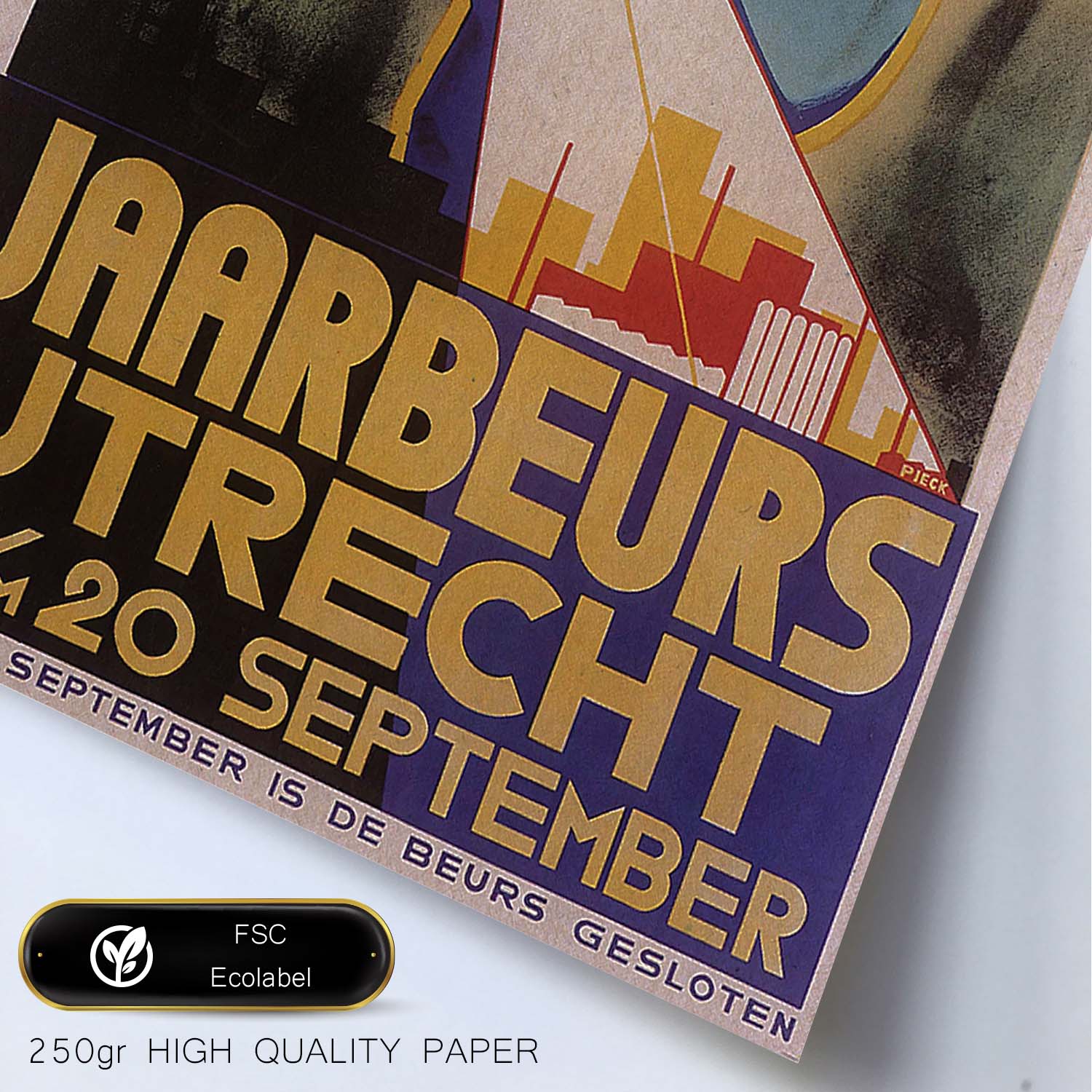 Poster vintage. Cartel Art Deco "Utrecht".-Artwork-Nacnic-Nacnic Estudio SL