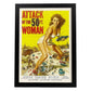 Poster vintage. Cartel cine vintage "El ataque de la mujer gigante".-Artwork-Nacnic-A4-Marco Negro-Nacnic Estudio SL