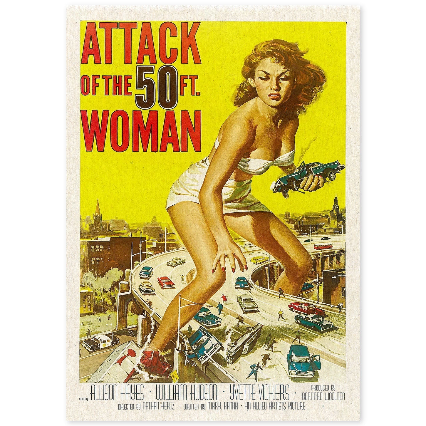Poster vintage. Cartel cine vintage "El ataque de la mujer gigante".-Artwork-Nacnic-A4-Sin marco-Nacnic Estudio SL
