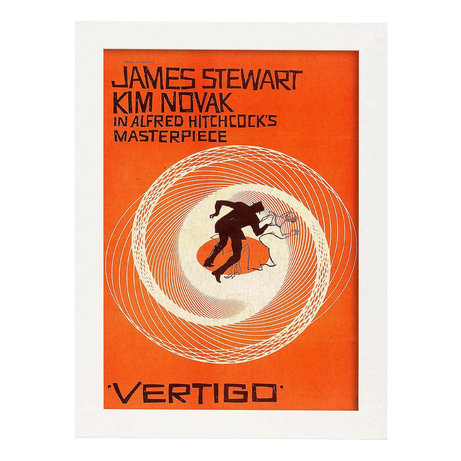 Poster vintage. Cartel cine vintage "Vertigo - Hitchcock".-Artwork-Nacnic-A3-Marco Blanco-Nacnic Estudio SL