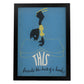 Poster vintage. Cartel de biblioteca "cuida los libros" No doblar..-Artwork-Nacnic-A3-Marco Negro-Nacnic Estudio SL