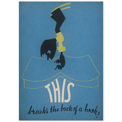 Poster vintage. Cartel de biblioteca "cuida los libros" No doblar..-Artwork-Nacnic-A4-Sin marco-Nacnic Estudio SL