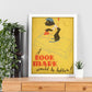 Poster vintage. Cartel de biblioteca "cuida los libros" Usa marcapaginas.-Artwork-Nacnic-Nacnic Estudio SL