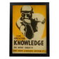 Poster vintage. Cartel de biblioteca "Genera conocimiento" usa la biblioteca.-Artwork-Nacnic-A4-Marco Negro-Nacnic Estudio SL