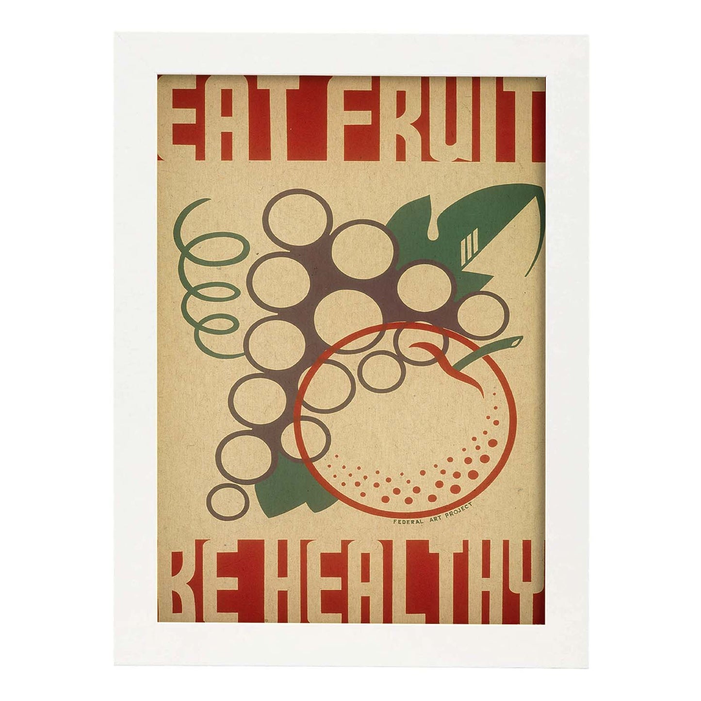 Poster vintage. Cartel de fruta. Come sano.-Artwork-Nacnic-A3-Marco Blanco-Nacnic Estudio SL