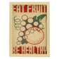 Poster vintage. Cartel de fruta. Come sano.-Artwork-Nacnic-A4-Marco Madera clara-Nacnic Estudio SL