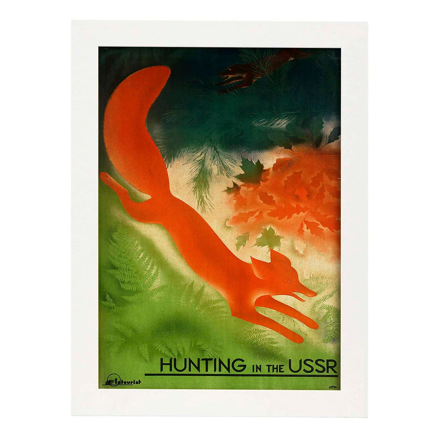 Poster vintage. Cartel de publicidad vintage. Cazando en la URSS.-Artwork-Nacnic-A3-Marco Blanco-Nacnic Estudio SL