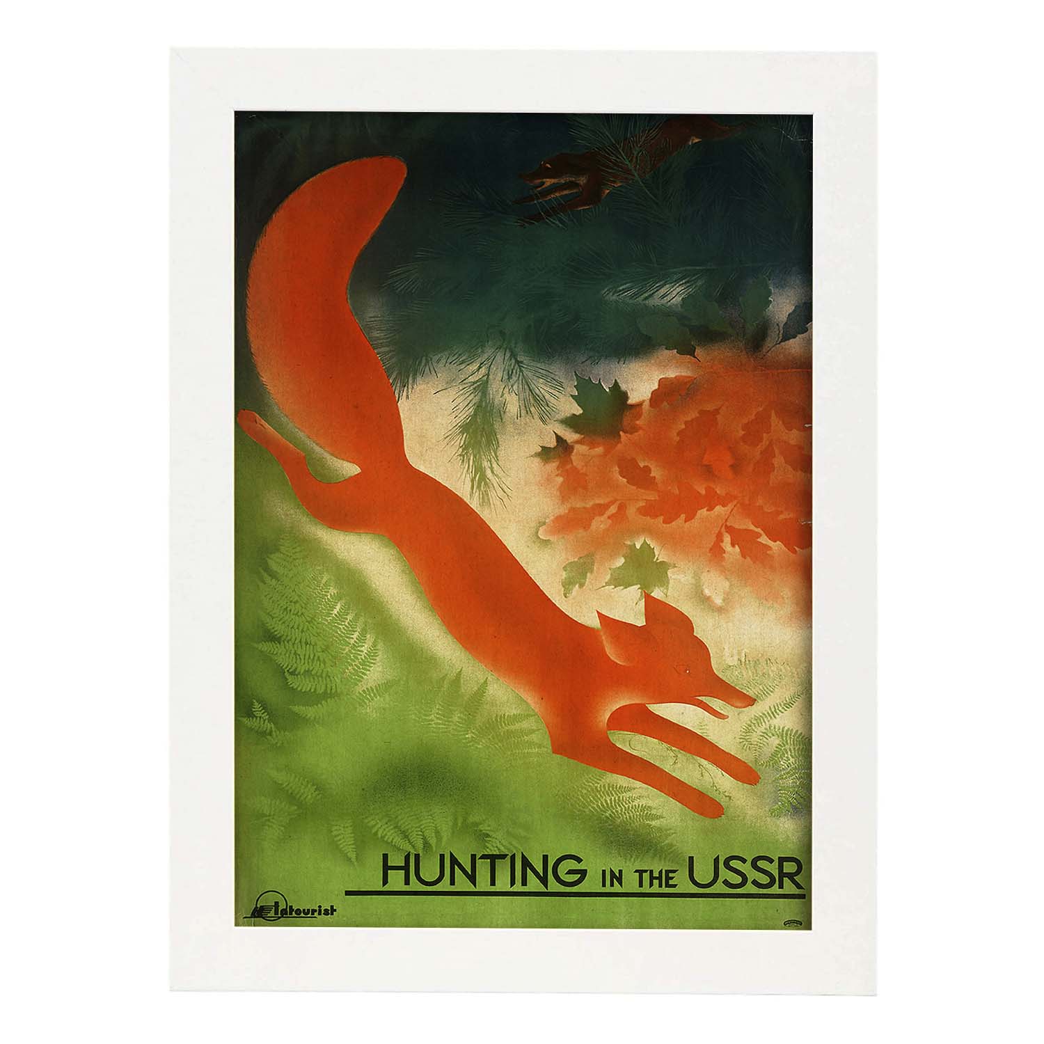 Poster vintage. Cartel de publicidad vintage. Cazando en la URSS.-Artwork-Nacnic-A3-Marco Blanco-Nacnic Estudio SL