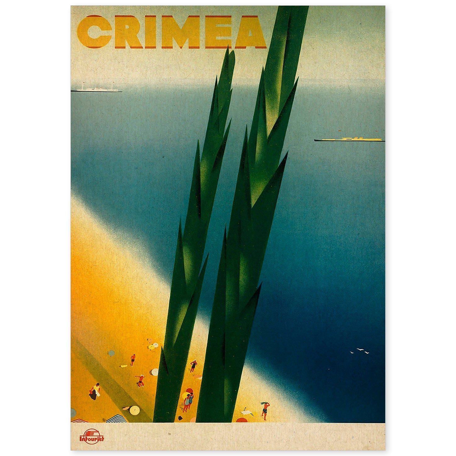 Poster vintage. Cartel de publicidad vintage. Conoce Crimea.-Artwork-Nacnic-A4-Sin marco-Nacnic Estudio SL