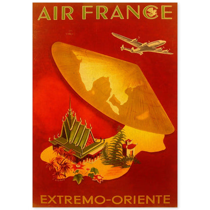 Poster vintage. Cartel de publicidad vintage. Viaja a oriente.-Artwork-Nacnic-A4-Sin marco-Nacnic Estudio SL