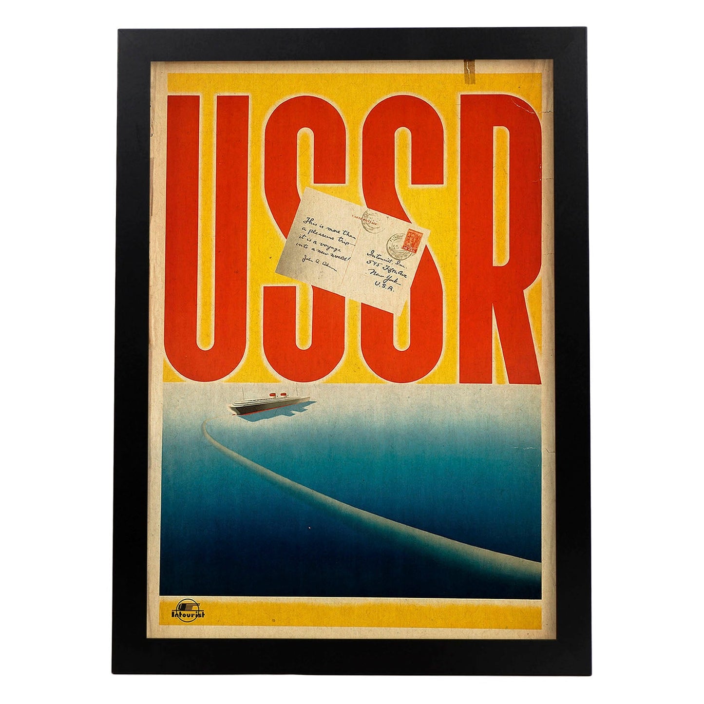 Poster vintage. Cartel de publicidad vintage. Viaja por la URSS.-Artwork-Nacnic-A3-Marco Negro-Nacnic Estudio SL