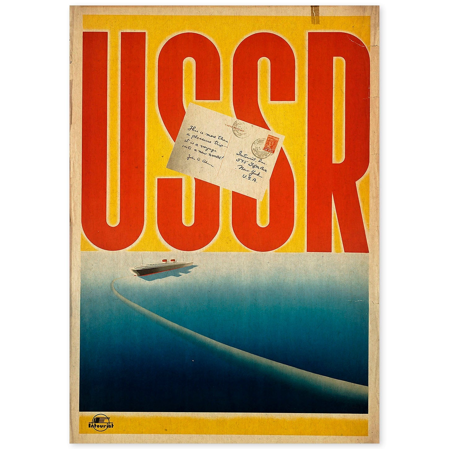 Poster vintage. Cartel de publicidad vintage. Viaja por la URSS.-Artwork-Nacnic-A4-Sin marco-Nacnic Estudio SL