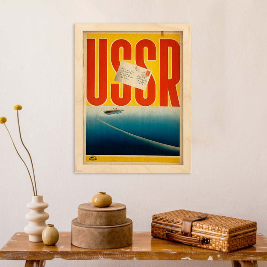 Poster vintage. Cartel de publicidad vintage. Viaja por la URSS.-Artwork-Nacnic-Nacnic Estudio SL