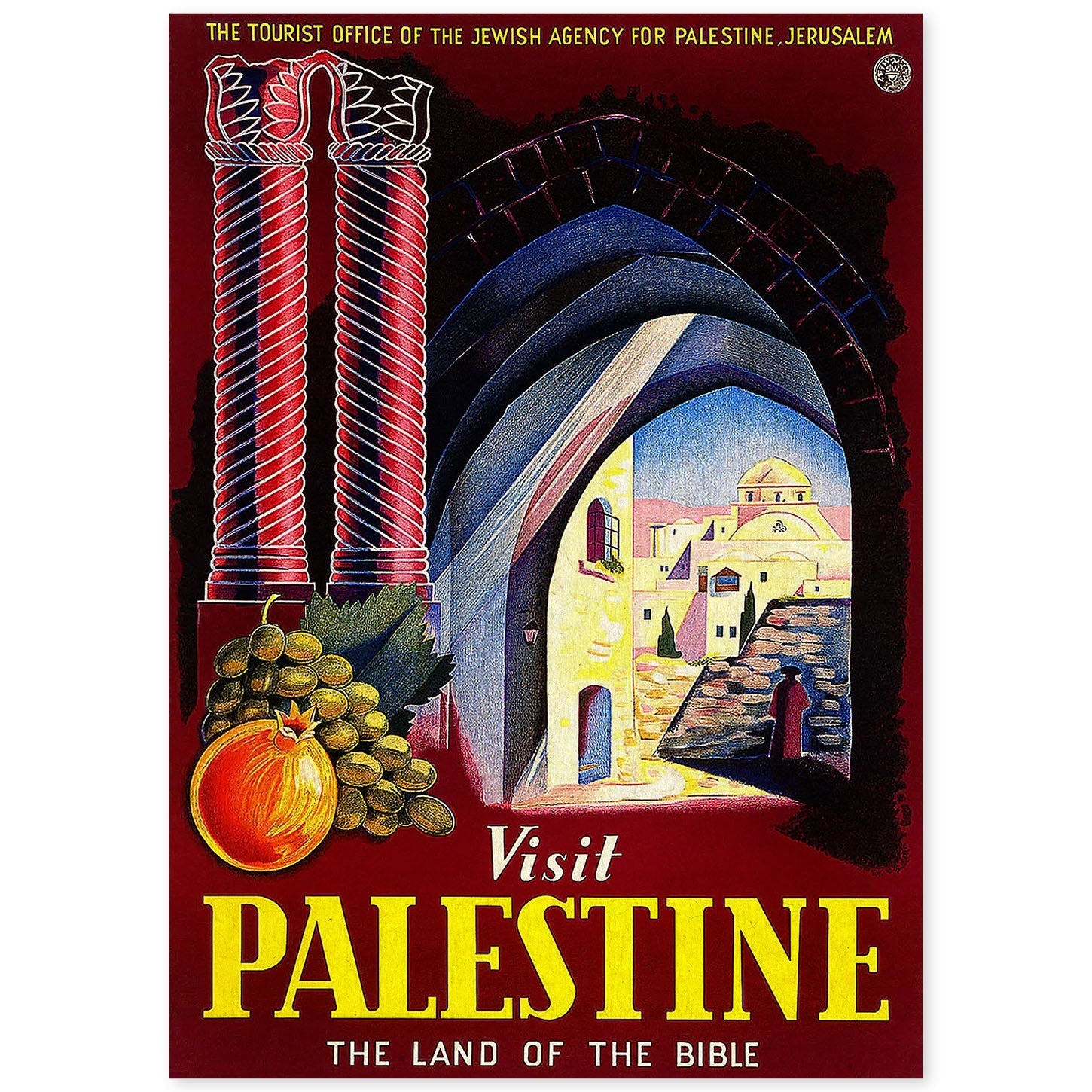 Poster vintage. Cartel de publicidad vintage. Viaja por Palestina.-Artwork-Nacnic-A4-Sin marco-Nacnic Estudio SL