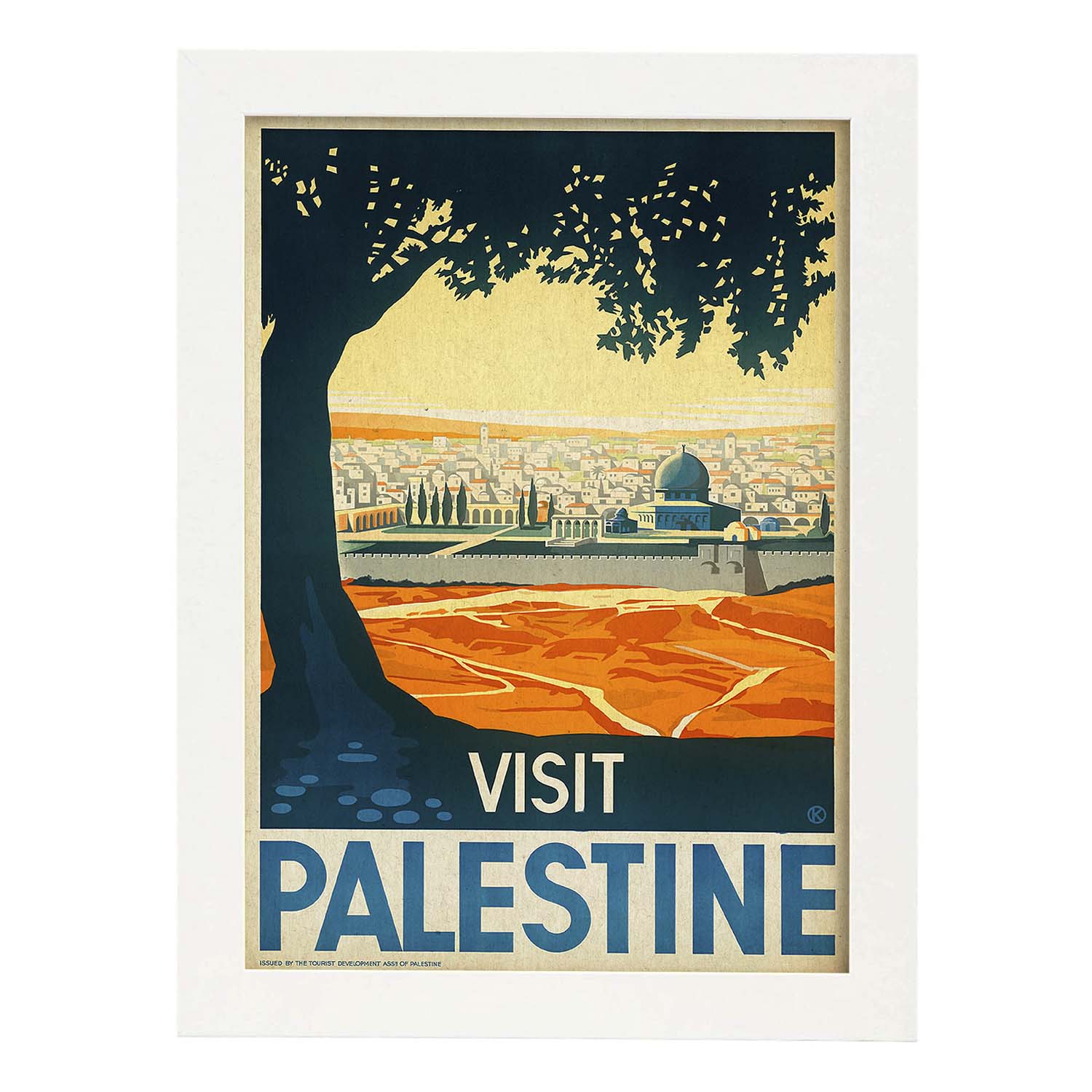 Poster vintage. Cartel de publicidad vintage. Viaje Palestina-Israel.-Artwork-Nacnic-A3-Marco Blanco-Nacnic Estudio SL
