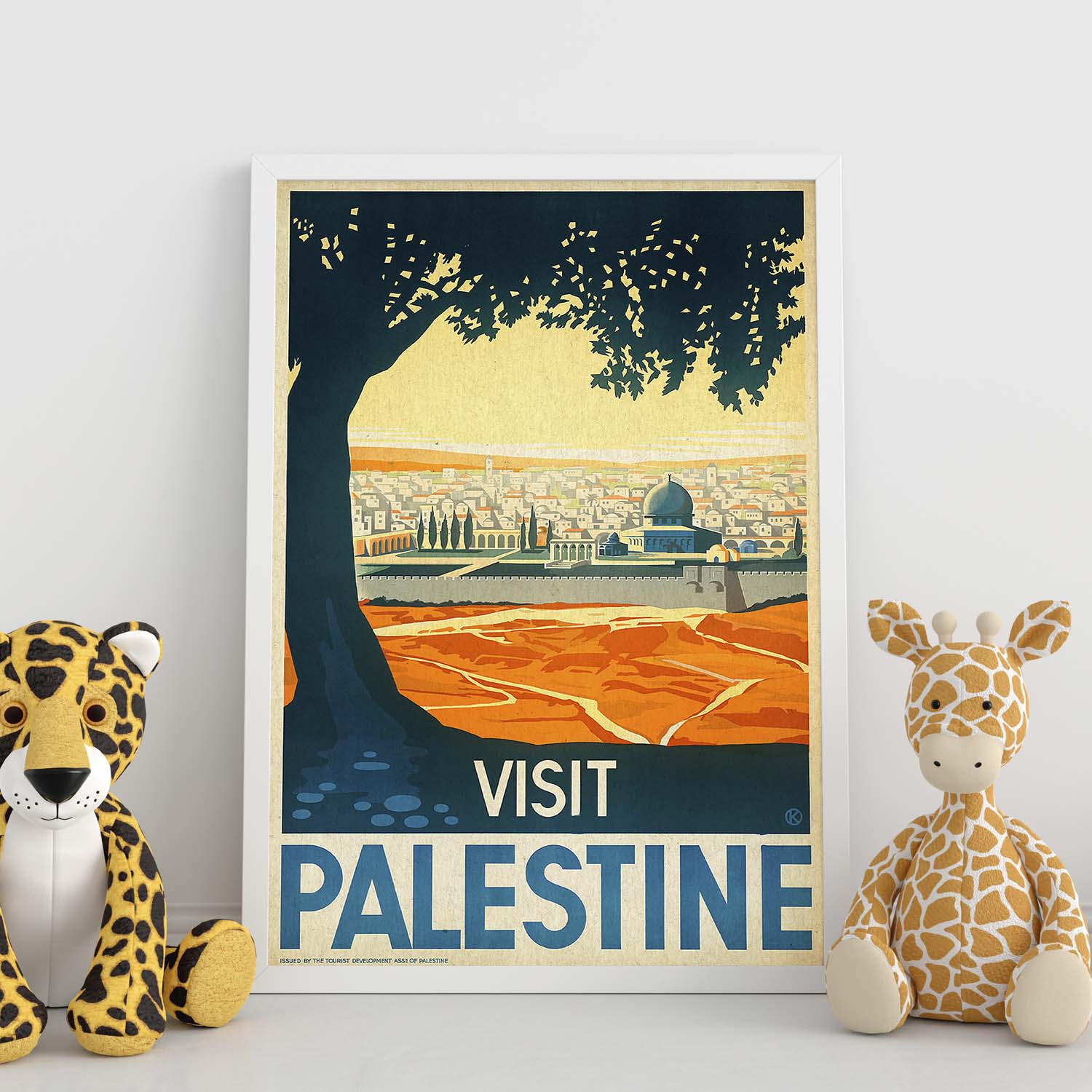 Poster vintage. Cartel de publicidad vintage. Viaje Palestina-Israel.-Artwork-Nacnic-Nacnic Estudio SL