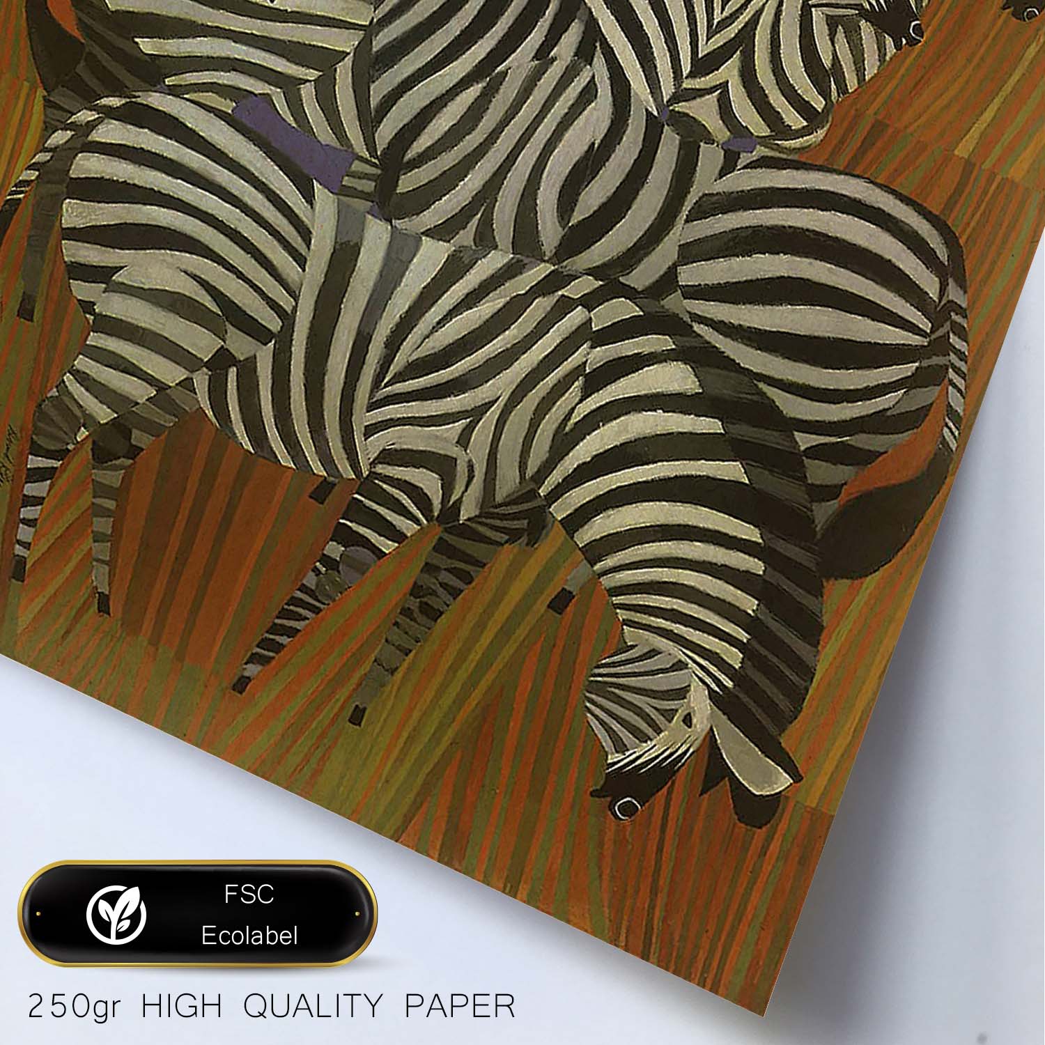 Poster vintage. Cartel de publicidad vintage. Zebras en Africa.-Artwork-Nacnic-Nacnic Estudio SL