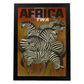 Poster vintage. Cartel de publicidad vintage. Zebras en Africa.-Artwork-Nacnic-A4-Marco Negro-Nacnic Estudio SL