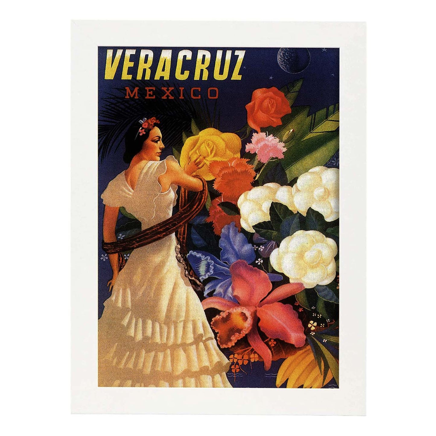 Poster vintage. Cartel de Veracruz, México.-Artwork-Nacnic-A3-Marco Blanco-Nacnic Estudio SL