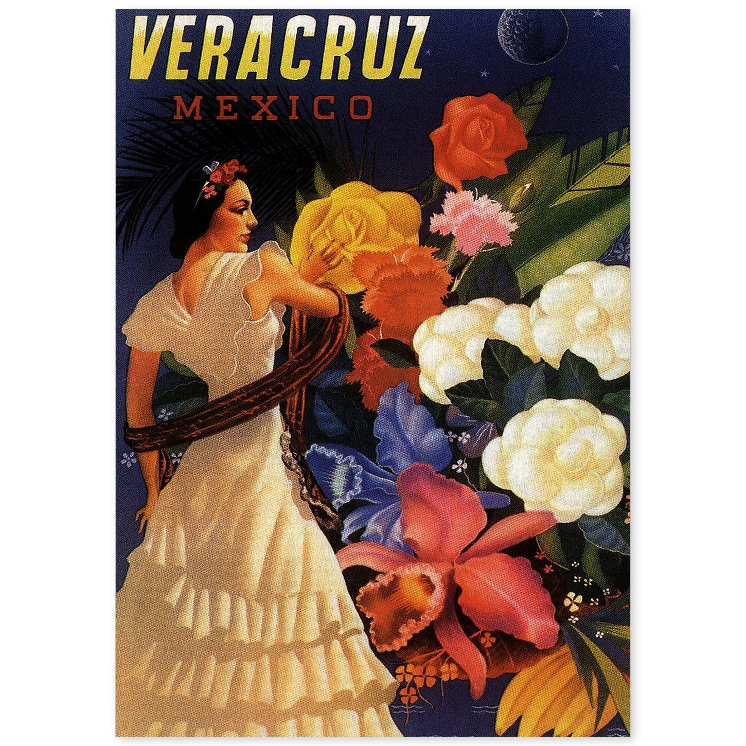 Poster vintage. Cartel de Veracruz, México.-Artwork-Nacnic-A4-Sin marco-Nacnic Estudio SL