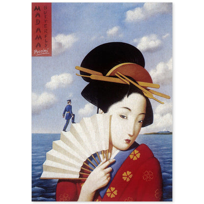 Poster vintage. Cartel teatro vintage "Madame butterfly".-Artwork-Nacnic-A4-Sin marco-Nacnic Estudio SL