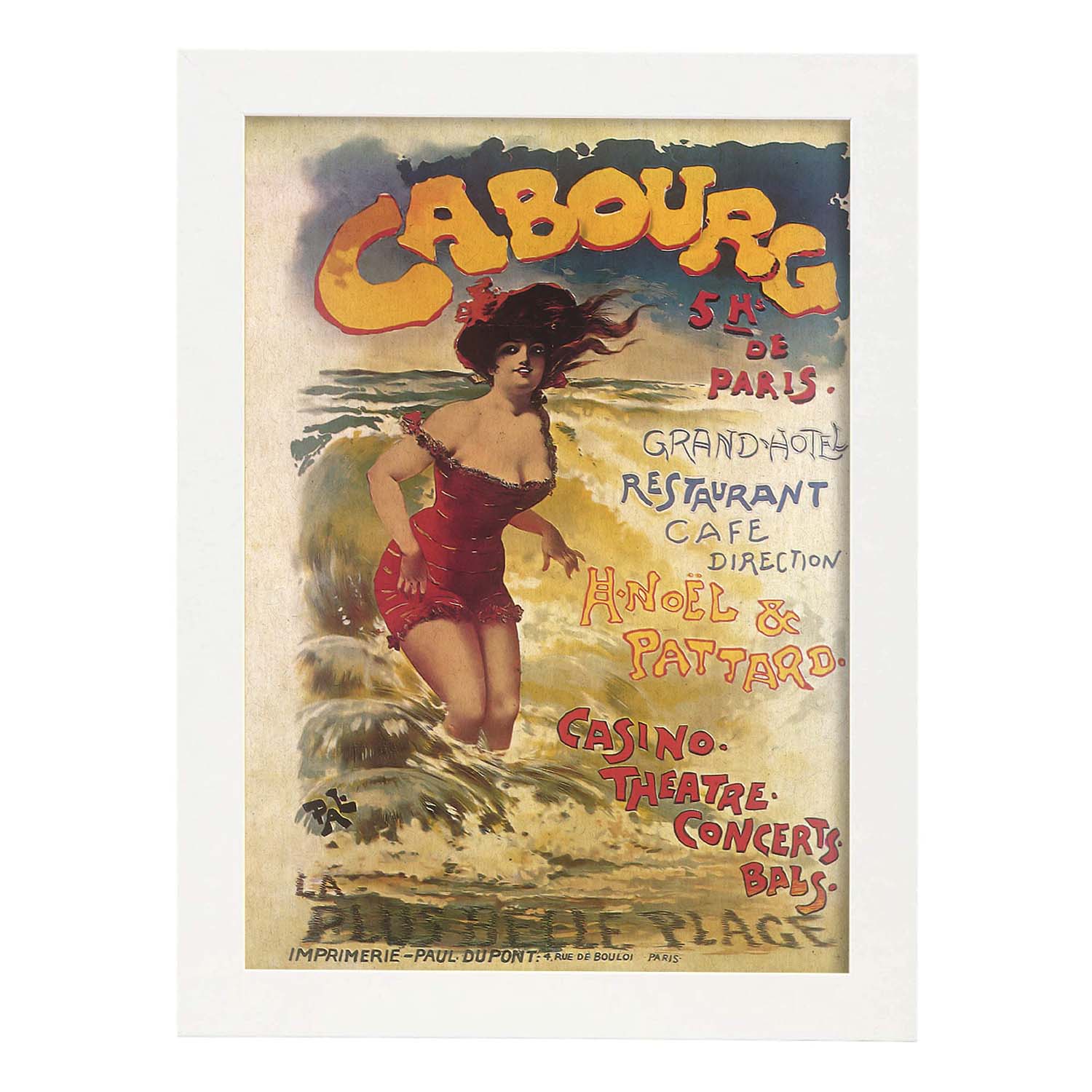 Poster vintage. Cartel vintage anuncio Casino Cabourg de Paris.-Artwork-Nacnic-A3-Marco Blanco-Nacnic Estudio SL