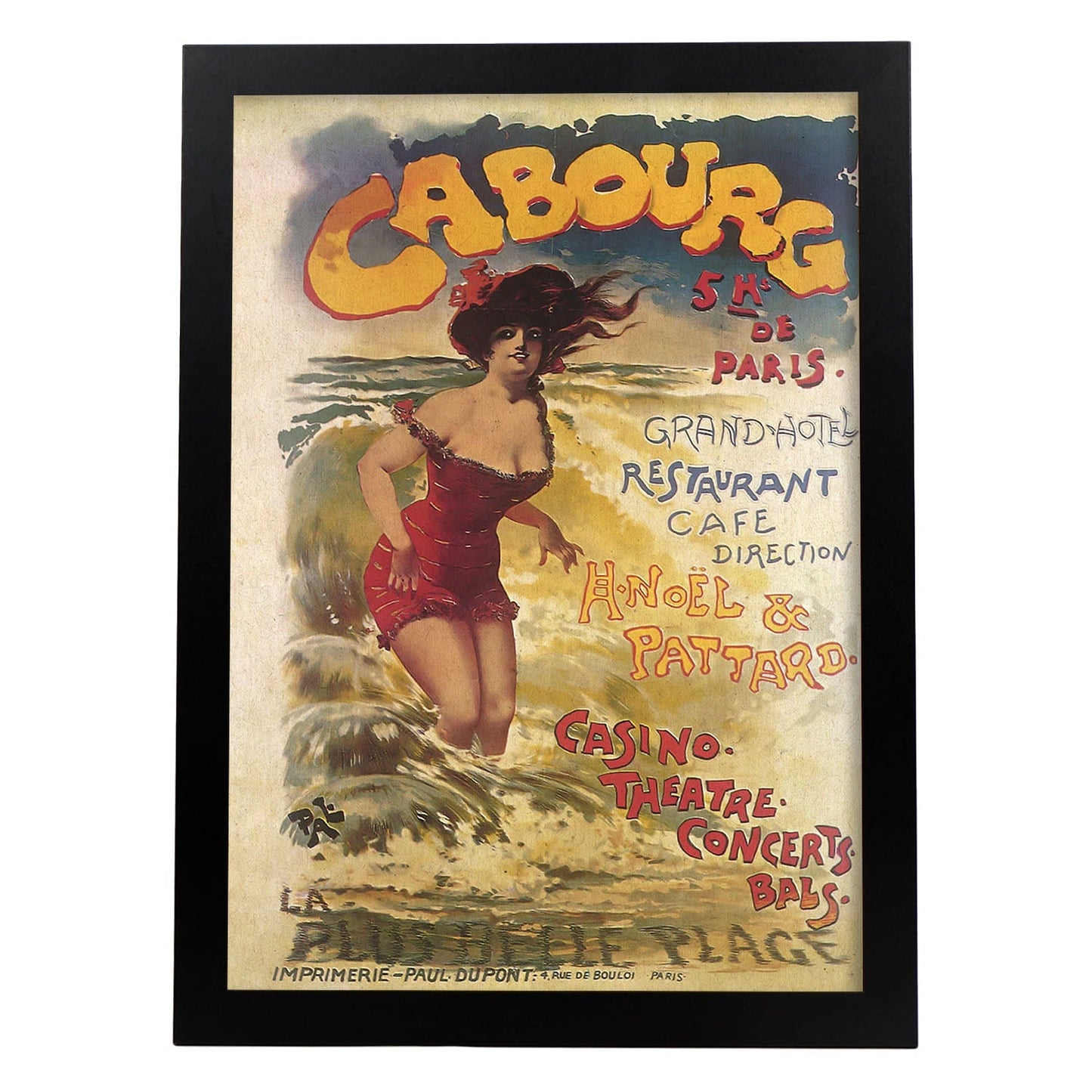 Poster vintage. Cartel vintage anuncio Casino Cabourg de Paris.-Artwork-Nacnic-A3-Marco Negro-Nacnic Estudio SL