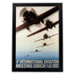 Poster vintage. Cartel vintage aviacion. "Encuentro de aviación internacional".-Artwork-Nacnic-A4-Marco Negro-Nacnic Estudio SL