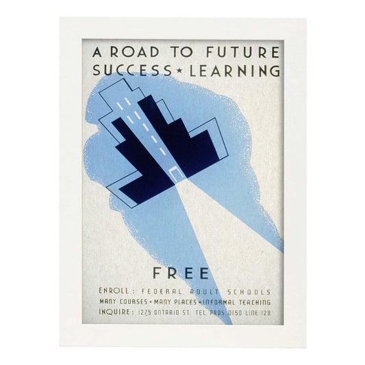 Poster vintage. Cartel vintage "Campaña acceso a la Universidad".-Artwork-Nacnic-A4-Marco Blanco-Nacnic Estudio SL