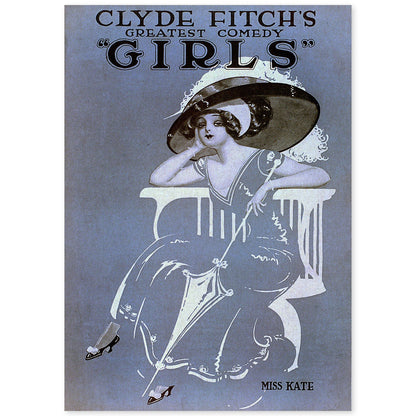 Poster vintage. Cartel vintage "Chicas Broadway 2".-Artwork-Nacnic-A4-Sin marco-Nacnic Estudio SL