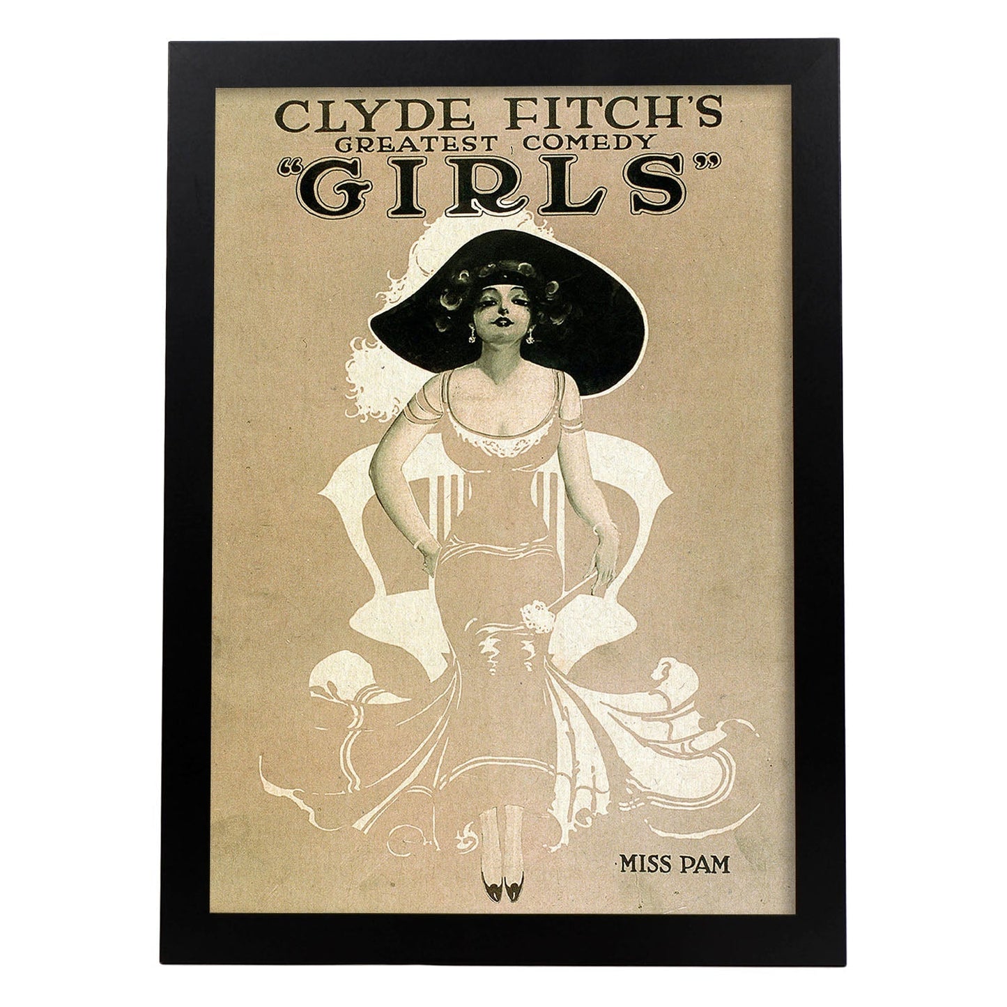 Poster vintage. Cartel vintage "Chicas Broadway 3".-Artwork-Nacnic-A3-Marco Negro-Nacnic Estudio SL
