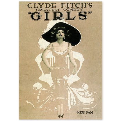 Poster vintage. Cartel vintage "Chicas Broadway 3".-Artwork-Nacnic-A4-Sin marco-Nacnic Estudio SL