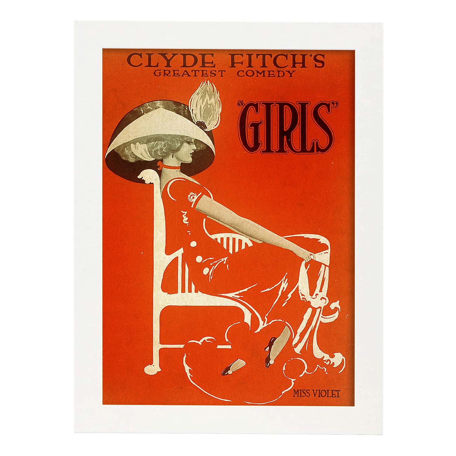 Poster vintage. Cartel vintage "Chicas Broadway".-Artwork-Nacnic-A3-Marco Blanco-Nacnic Estudio SL