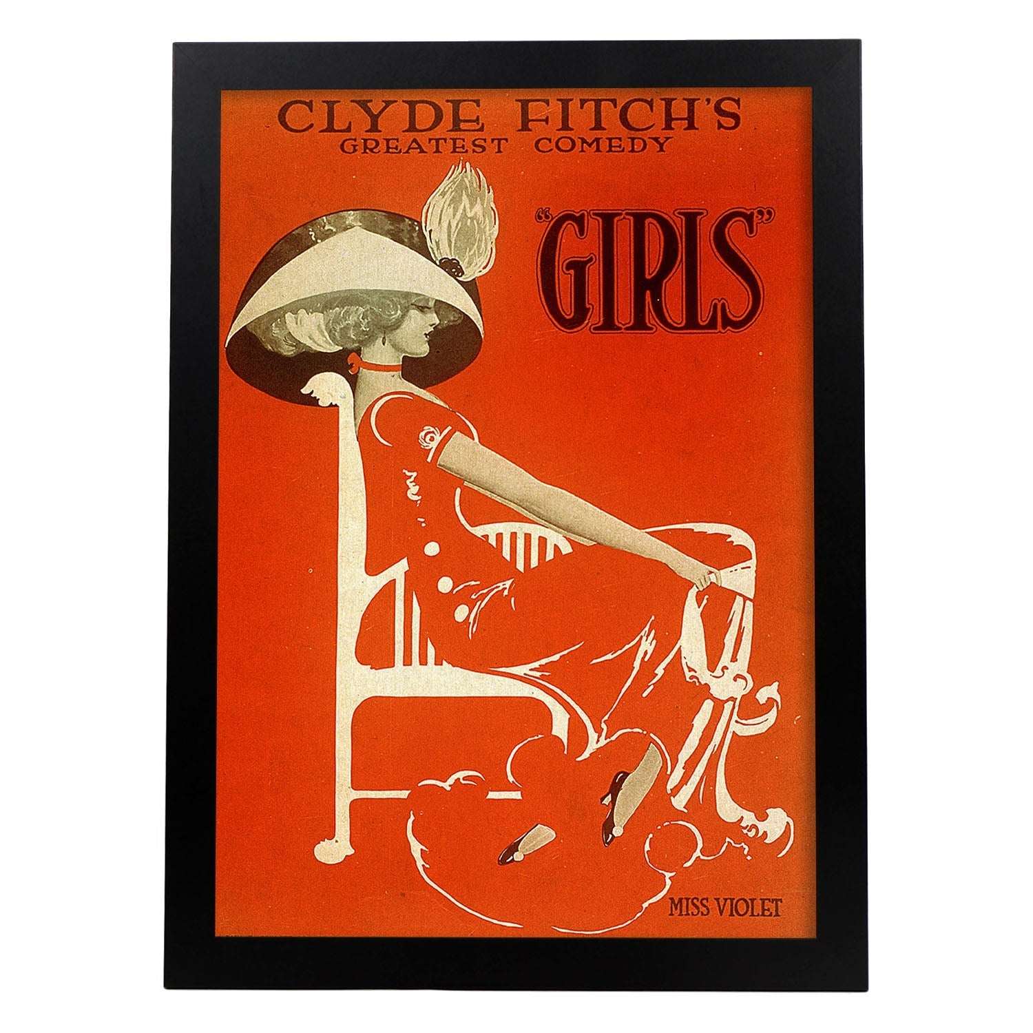 Poster vintage. Cartel vintage "Chicas Broadway".-Artwork-Nacnic-A3-Marco Negro-Nacnic Estudio SL