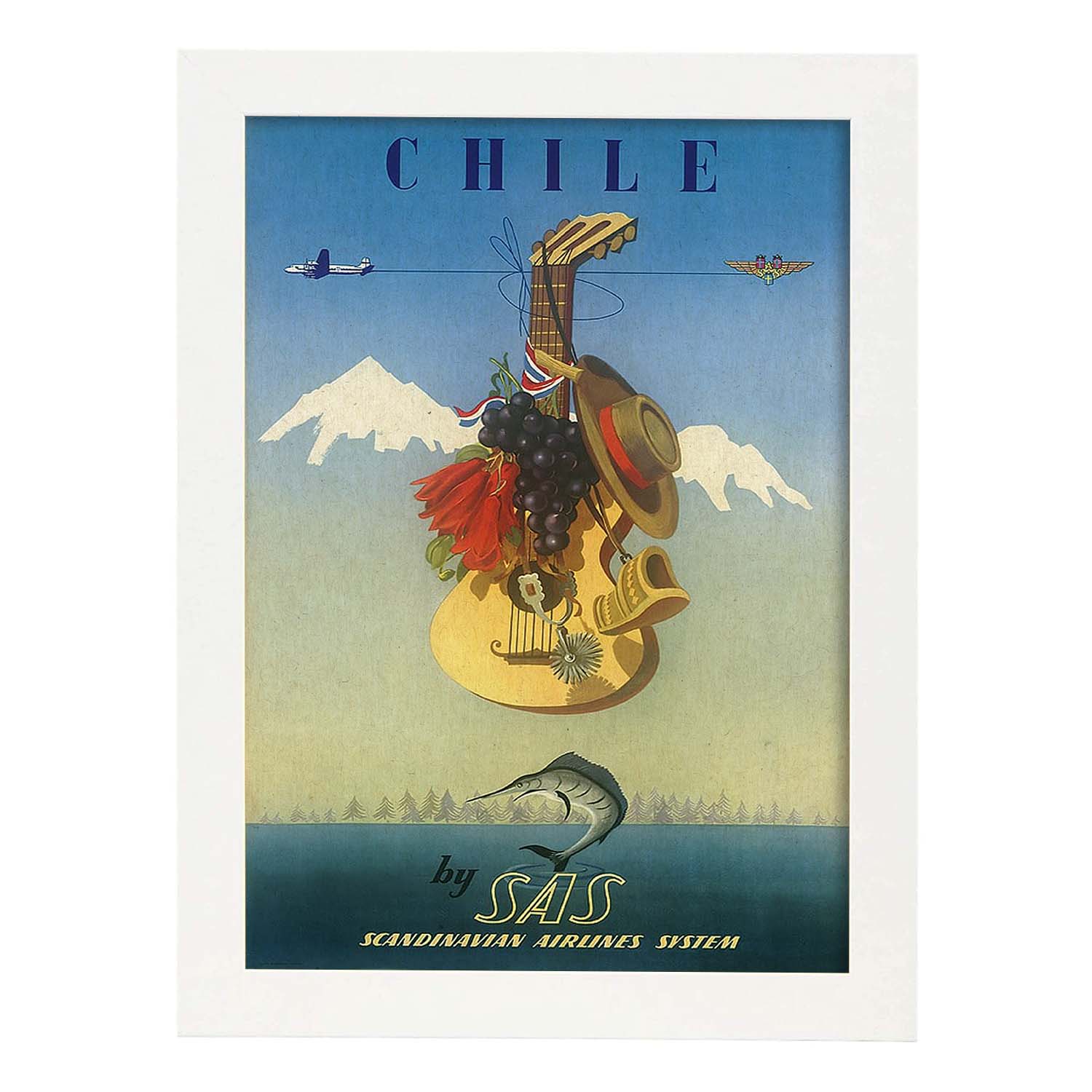 Poster vintage. Cartel vintage "Chile".-Artwork-Nacnic-A3-Marco Blanco-Nacnic Estudio SL