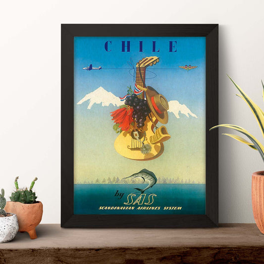 Poster vintage. Cartel vintage "Chile".-Artwork-Nacnic-Nacnic Estudio SL