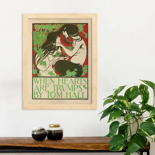 Poster vintage. Cartel vintage "Corazones - Tom Hall".-Artwork-Nacnic-Nacnic Estudio SL